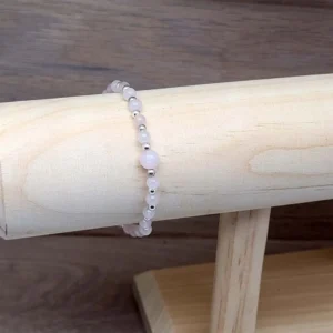Schöne Armband aus Rosenquarz Perlen