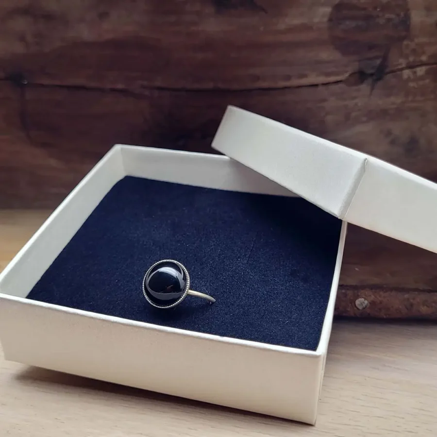 Silber Ring mit schwarzem Onyx