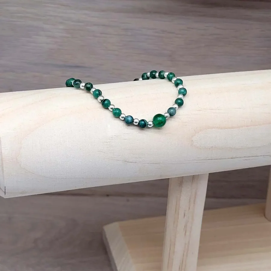 Perlenarmband aus grüner Jade! Sternzeichen Schmuck für das Sternzeichen Waage